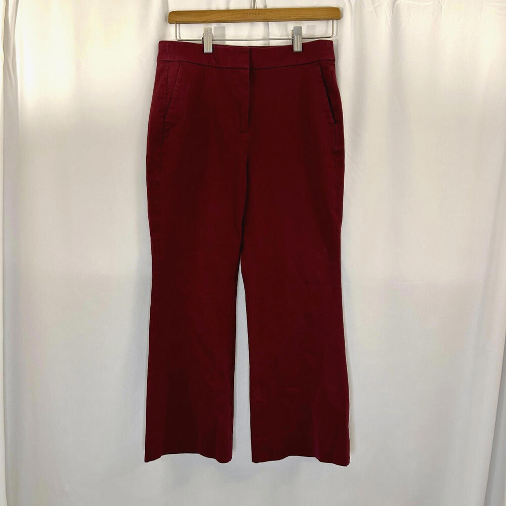 J. Crew Pants Womens Size 4 Red Straight Stretch Business Casual